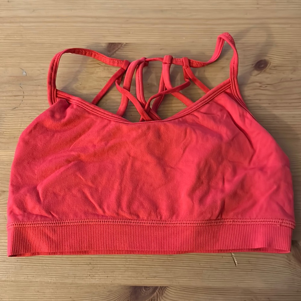 Fabletics Red Strappy Bralette